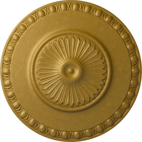 Ekena Millwork Lyon Ceiling Medallion (Fits Canopies up to 3 5/8"), Hand-Painted Pharaohs Gold, 23 1/2"OD x 3 1/4"P CM23LYPGS - main